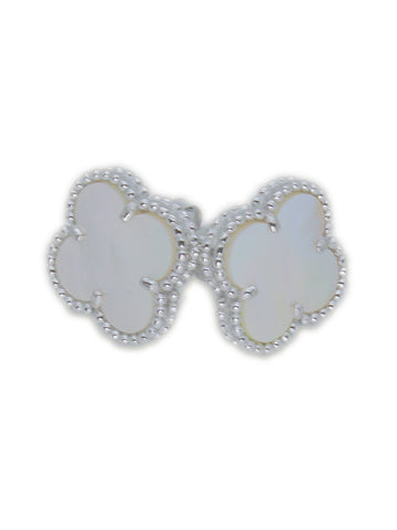 Clover Studs Earrings (Silver)