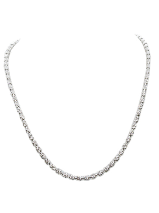 Barrel Chain 4MM (White Gold)