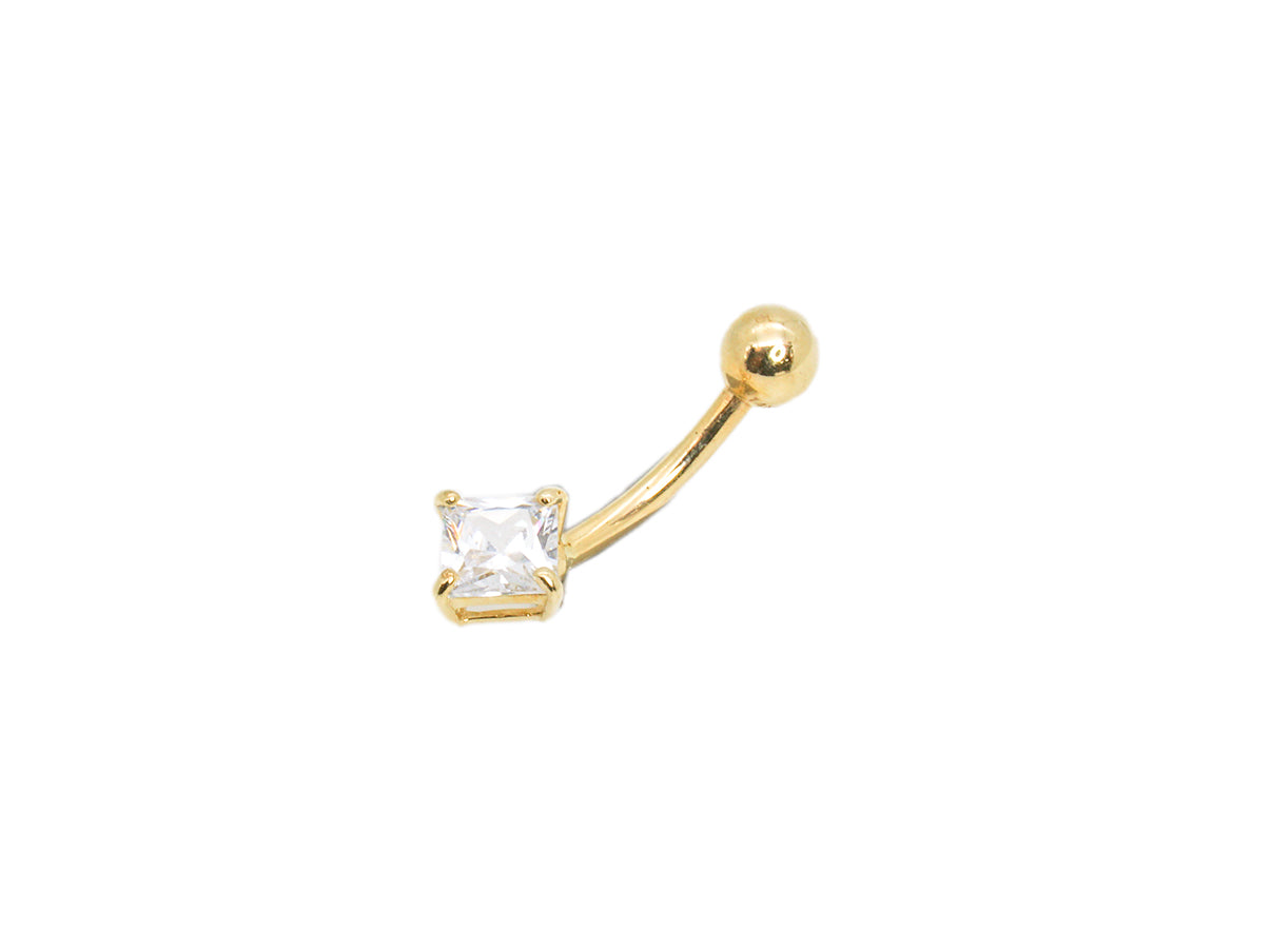 Solitaire Belly Button Gold Stud