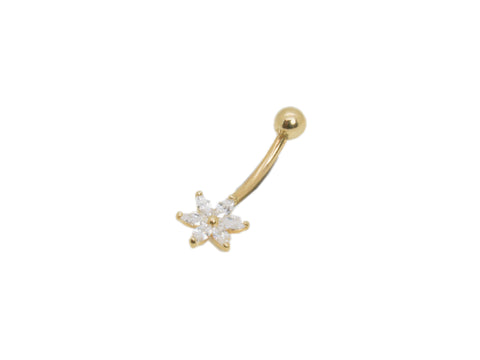 Marquise Belly Button Gold Stud