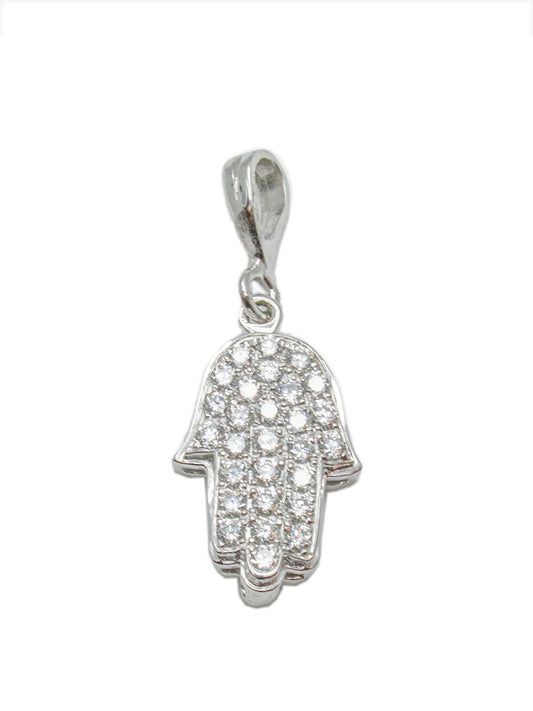 Pendentif main de Fatima en or et diamants 1,0 ct