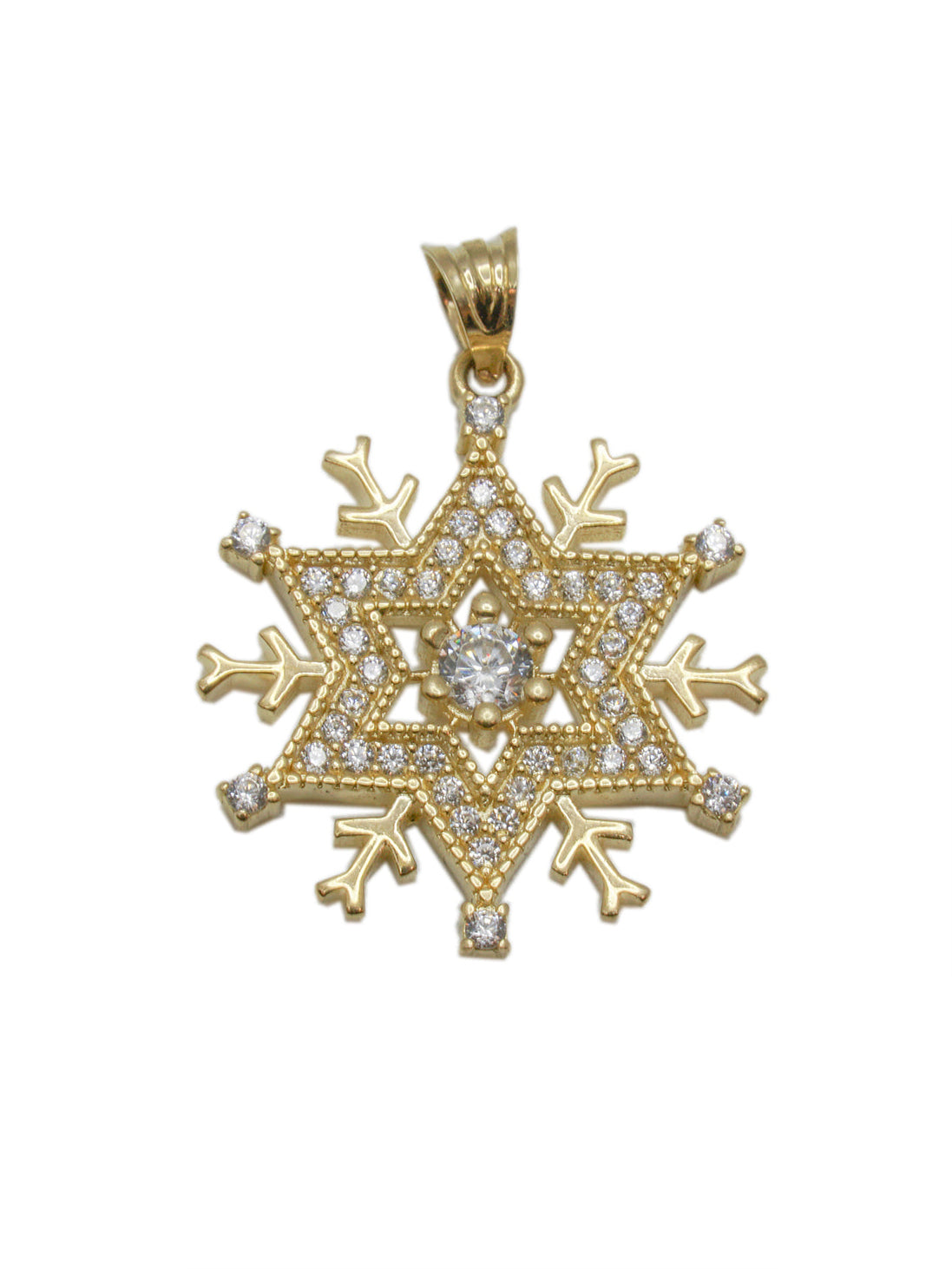 Pendentif flocon de neige en or