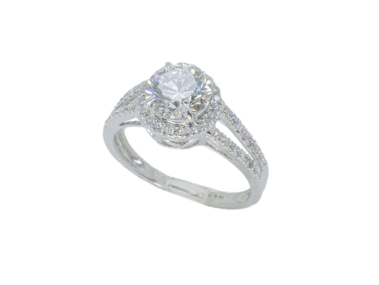 Halo Gold Ring & 2.15ct Diamonds