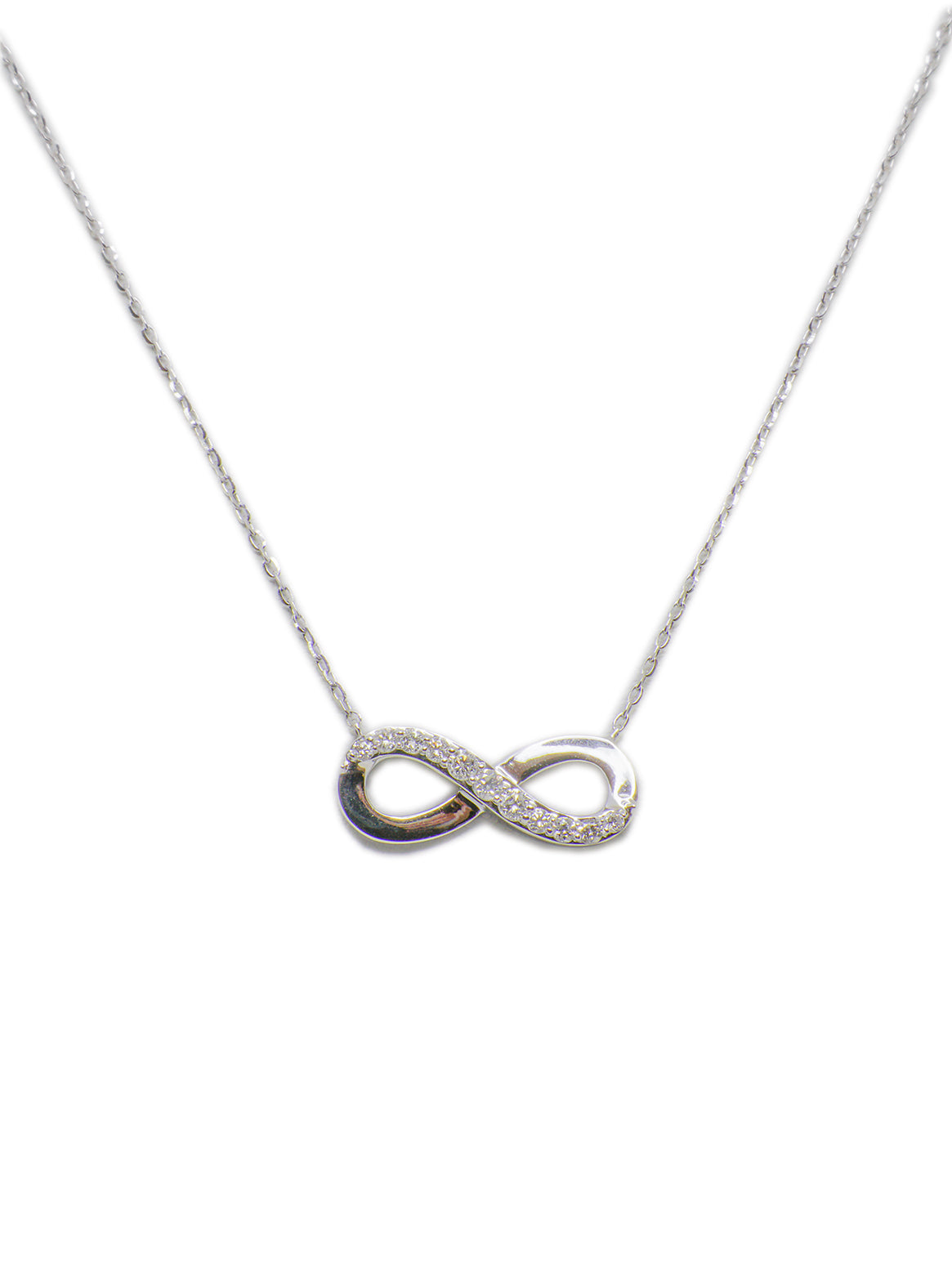 Gold Infinity Necklace & 0.19ct Diamonds