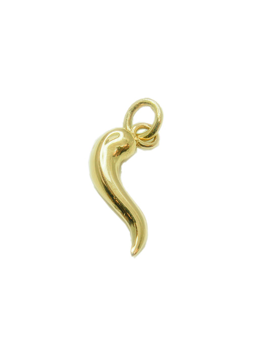 Italian Horn Gold Pendant