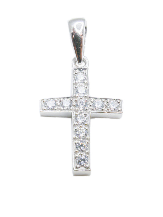 Cross Gold Pendant (White)