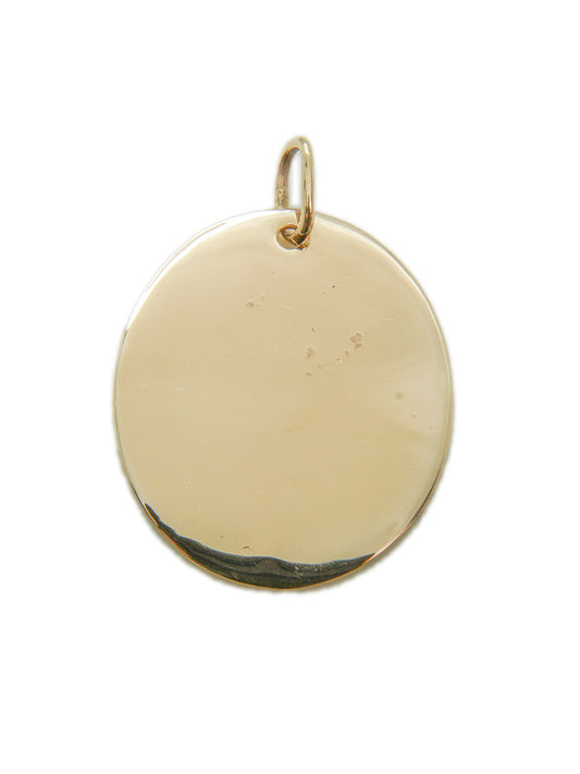 Gold Oval Tag Pendant