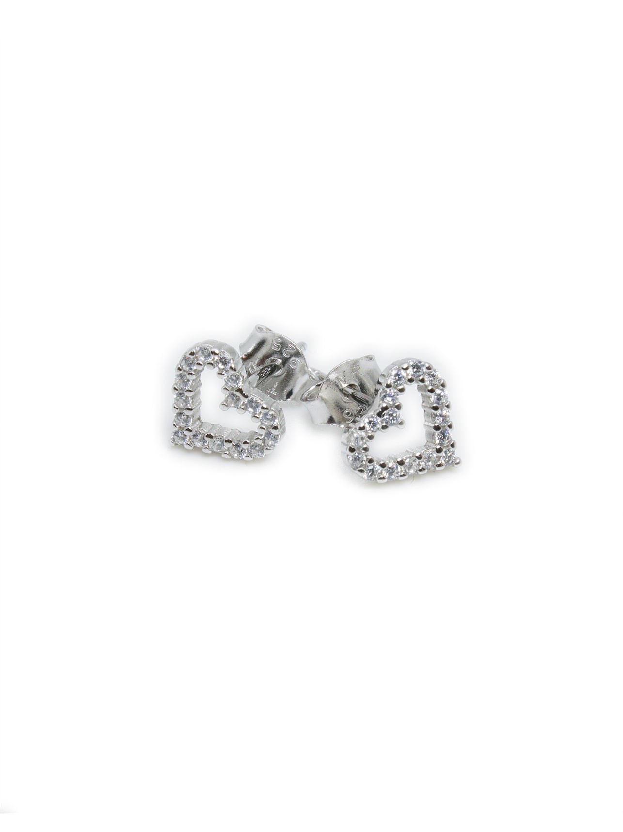 Boucles d'oreilles cœur (argent)