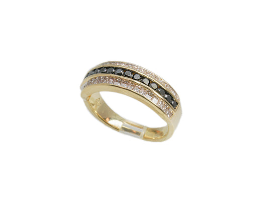 Channel Set Gold Band & 1.14ct Diamonds