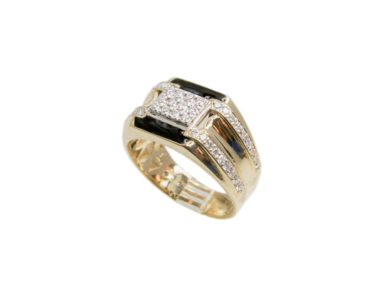 Square Gold Ring & 1.01ct Diamonds