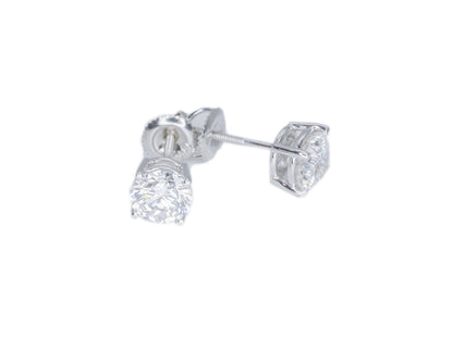 Pair of Gold Solitaire & 2.12ct Diamond Studs