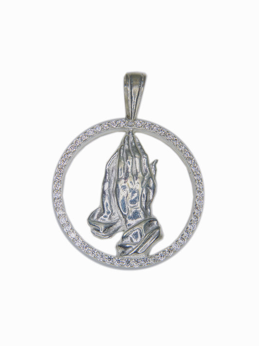 Pendentif Mains en prière (Argent)