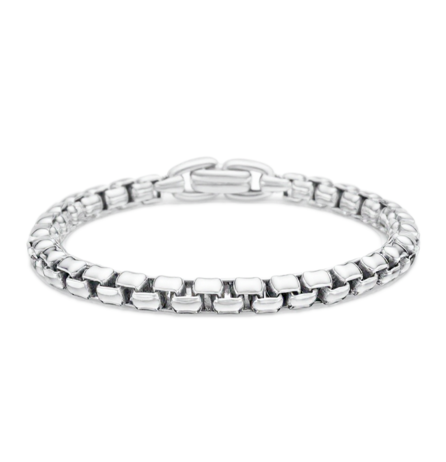Box Link Bracelet 5mm (Silver)