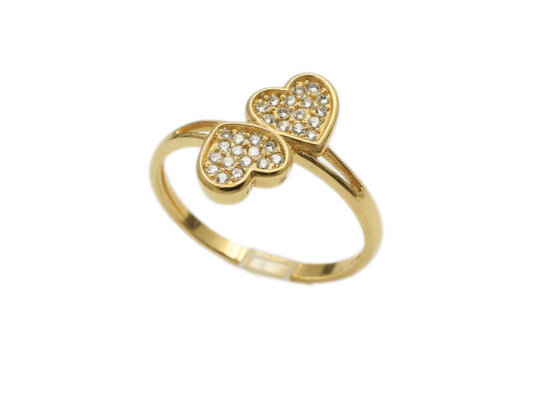 Hearts Gold Ring