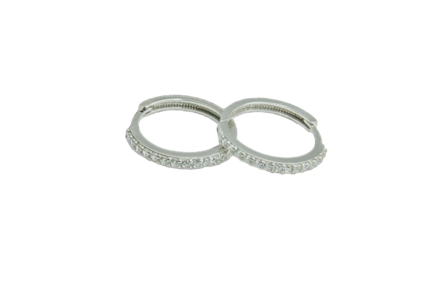 Pair of Gold Huggies (White)