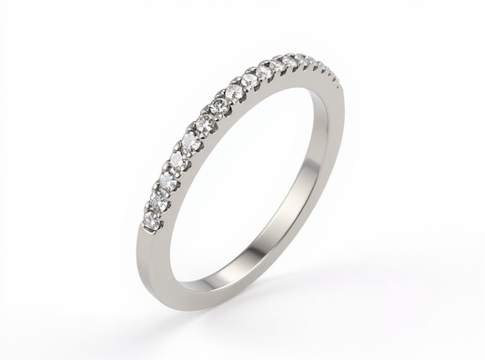 Half Eternity Gold Ring & 0.38ct Diamonds