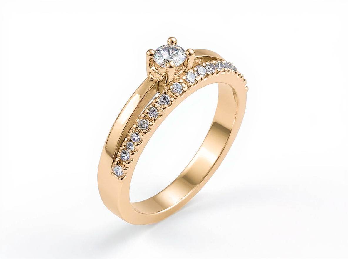 Bague de promesse en Or & Diamant 0.39ct