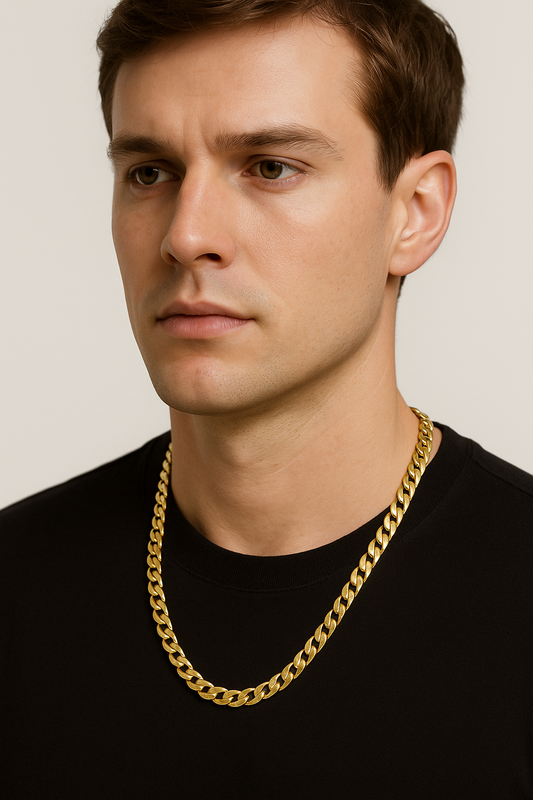 Chaîne Flat Curb en Or 5.5mm