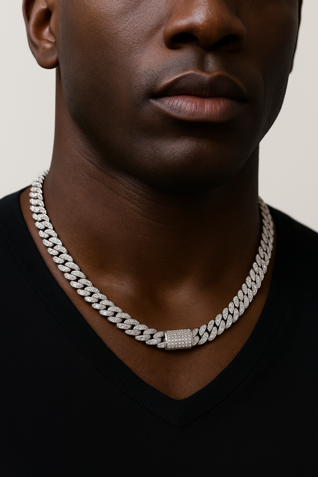 Chaine Solide Cubaine 6.5MM & Diamants