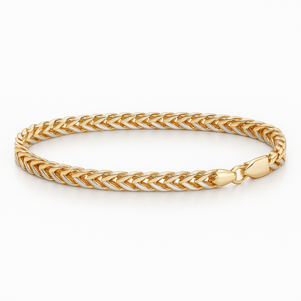 Franco 2 Tone Gold Bracelet 3.5mm