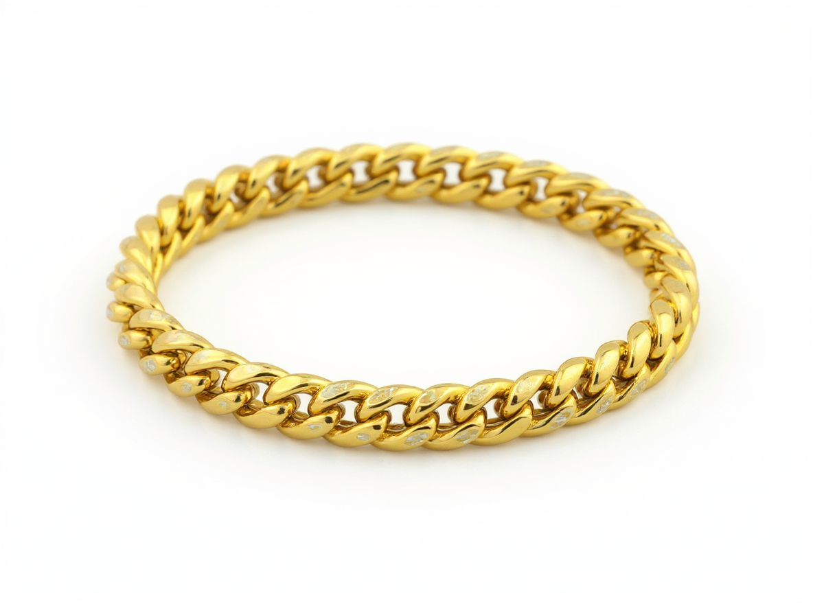 Bracelet Cubains, coupe Diamant 7 mm