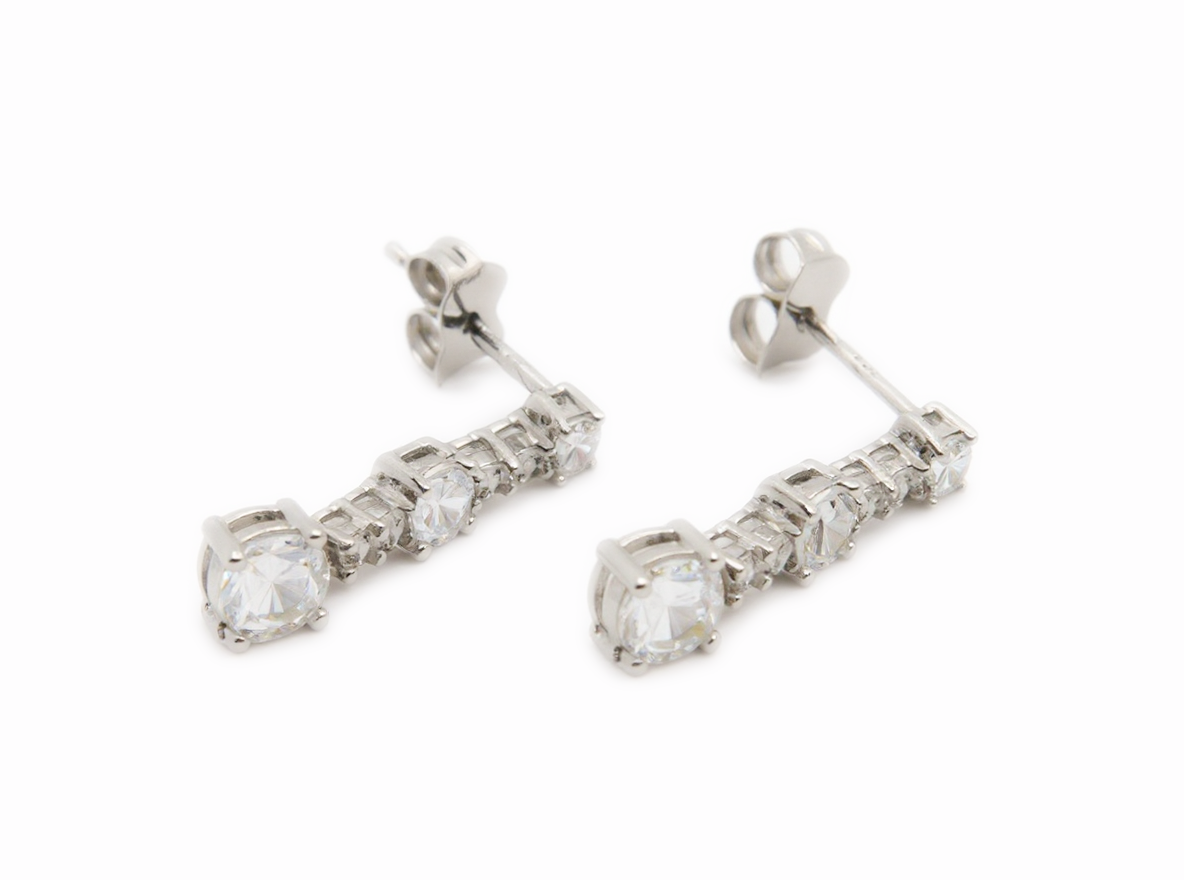 Paire de boucles d'oreille pendante en or