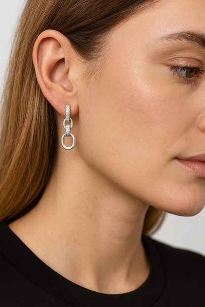 Drop Earrings (Silver)