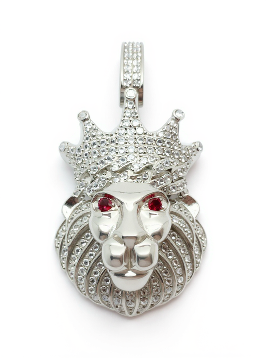 Lion Head Pendant (Silver)