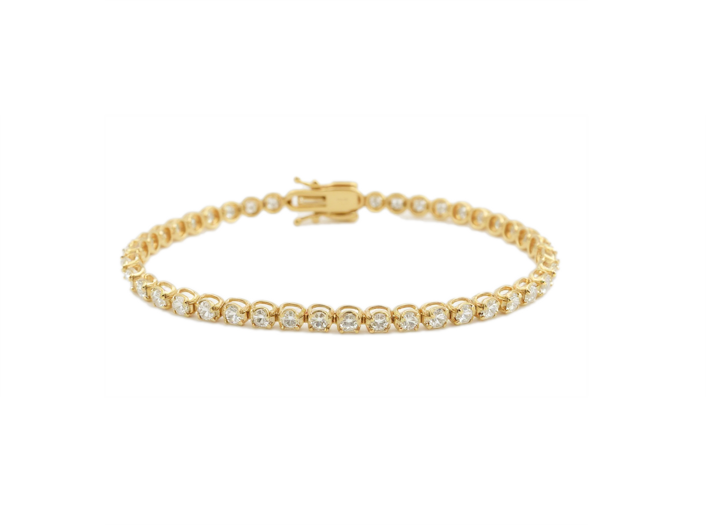 Tennis Gold Bracelet & 2.88ct Diamonds