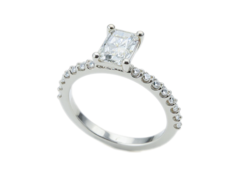 Solitaire Radiant Engagement Ring & 1.42ct Diamonds