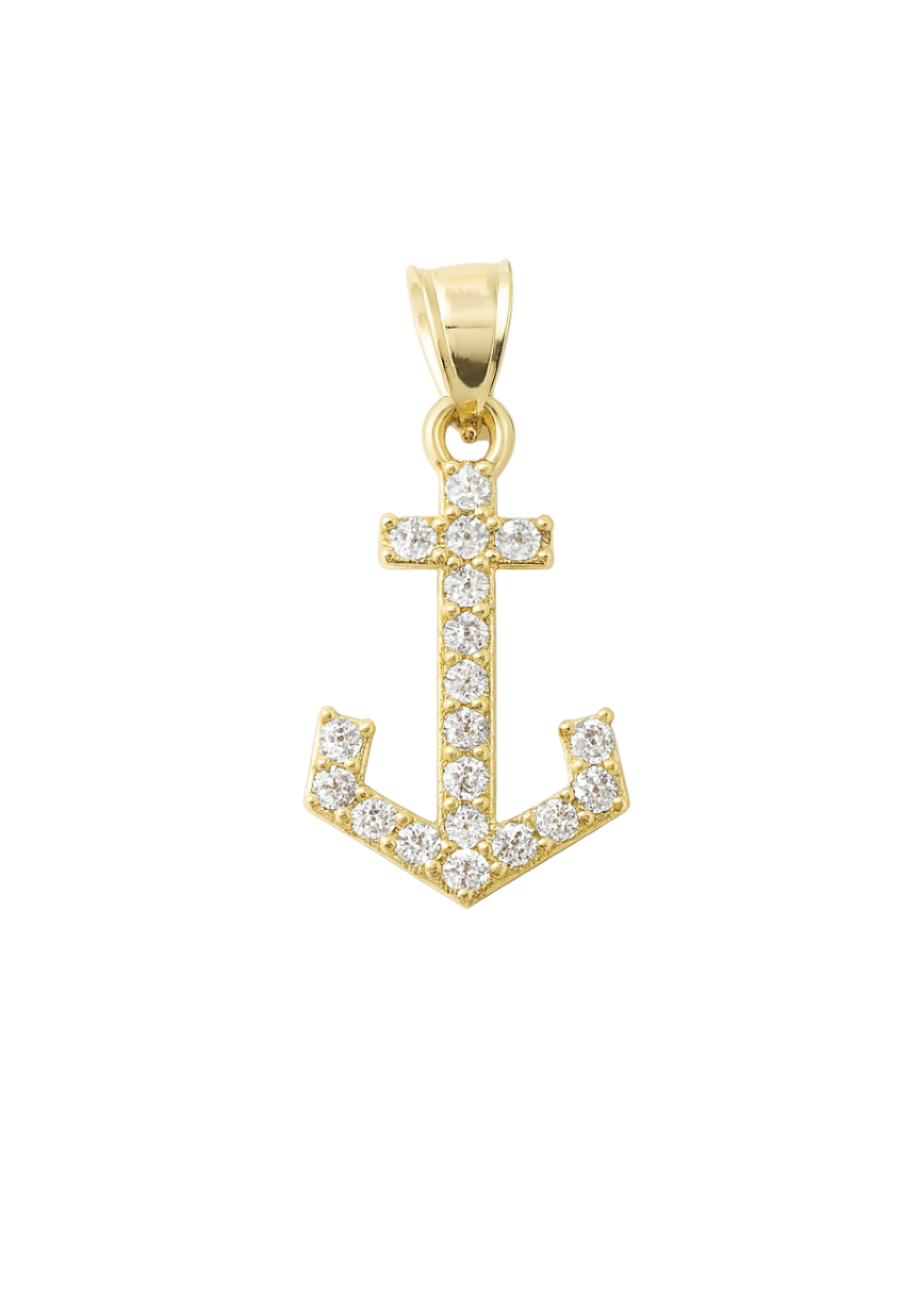 Boat Anchor Gold Pendant
