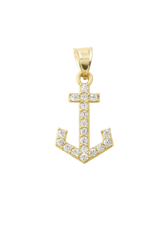 Boat Anchor Gold Pendant