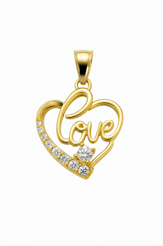 Love Heart Gold Pendant