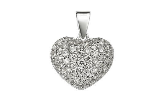 Heart Gold Pendant & 1.50ct Diamonds