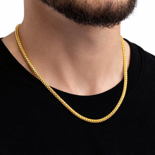 Chaîne Franco Ronde en Or Massif 3mm