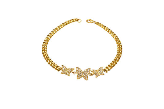 Bracelet en Or avec Papillon 