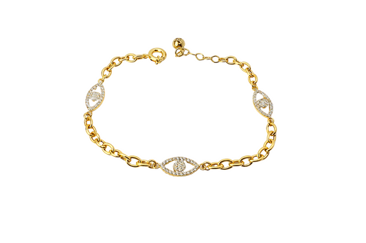 Bracelet en Or Mauvais Oeil