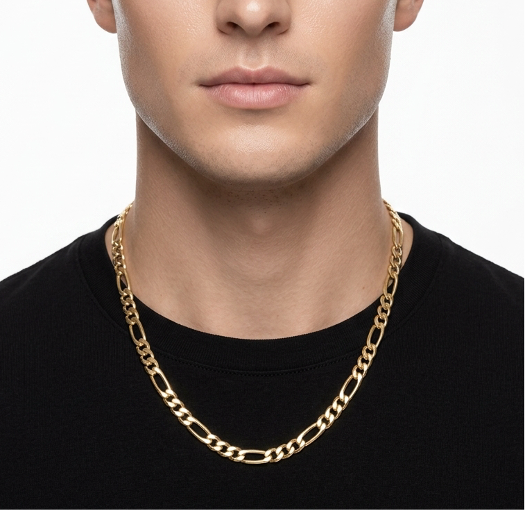 Figaro Gold Chain 7mm
