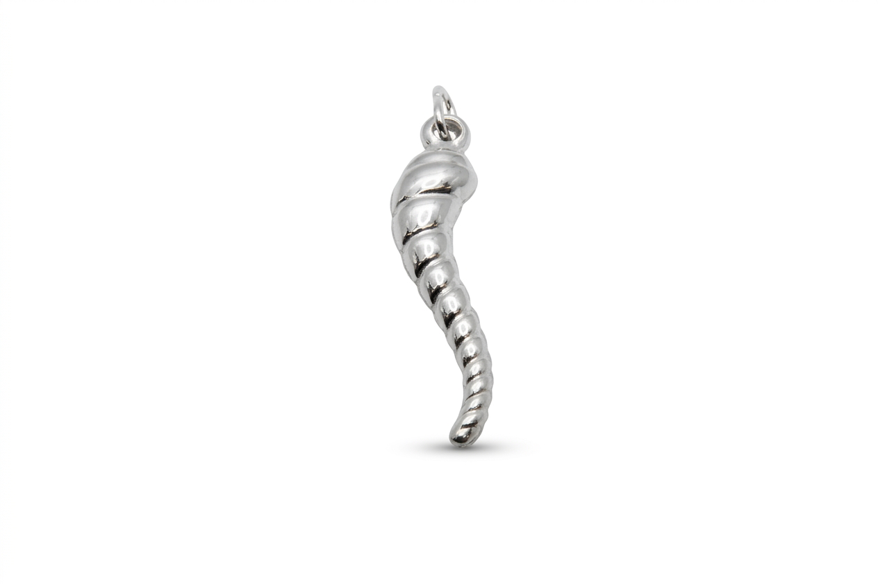 Italian Horn Pendant (Silver)