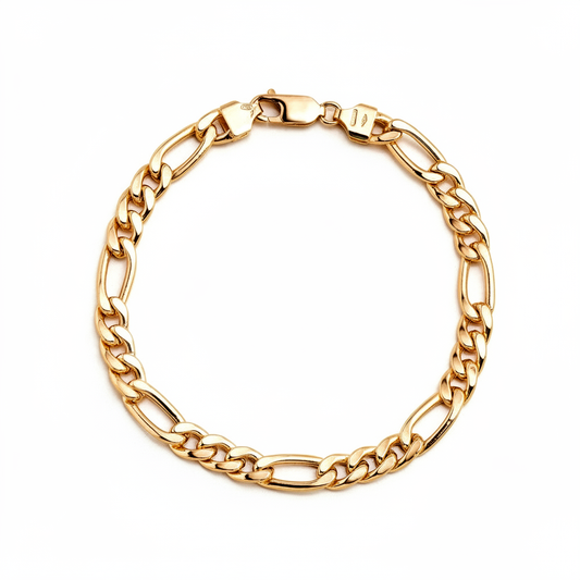 Solid Figaro Gold Bracelet 5.5mm