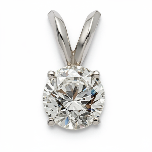 14K Gold Solitaire Pendant & 0.50ct Diamond