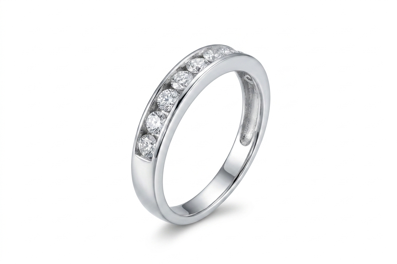 Bague 9 pierres serties (Argent)