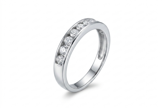 9 Stones Channel Set Ring (Silver)