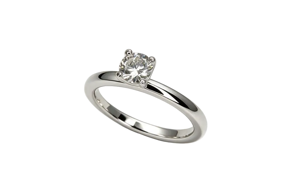 Solitaire Gold Ring & 0.48ct Diamond