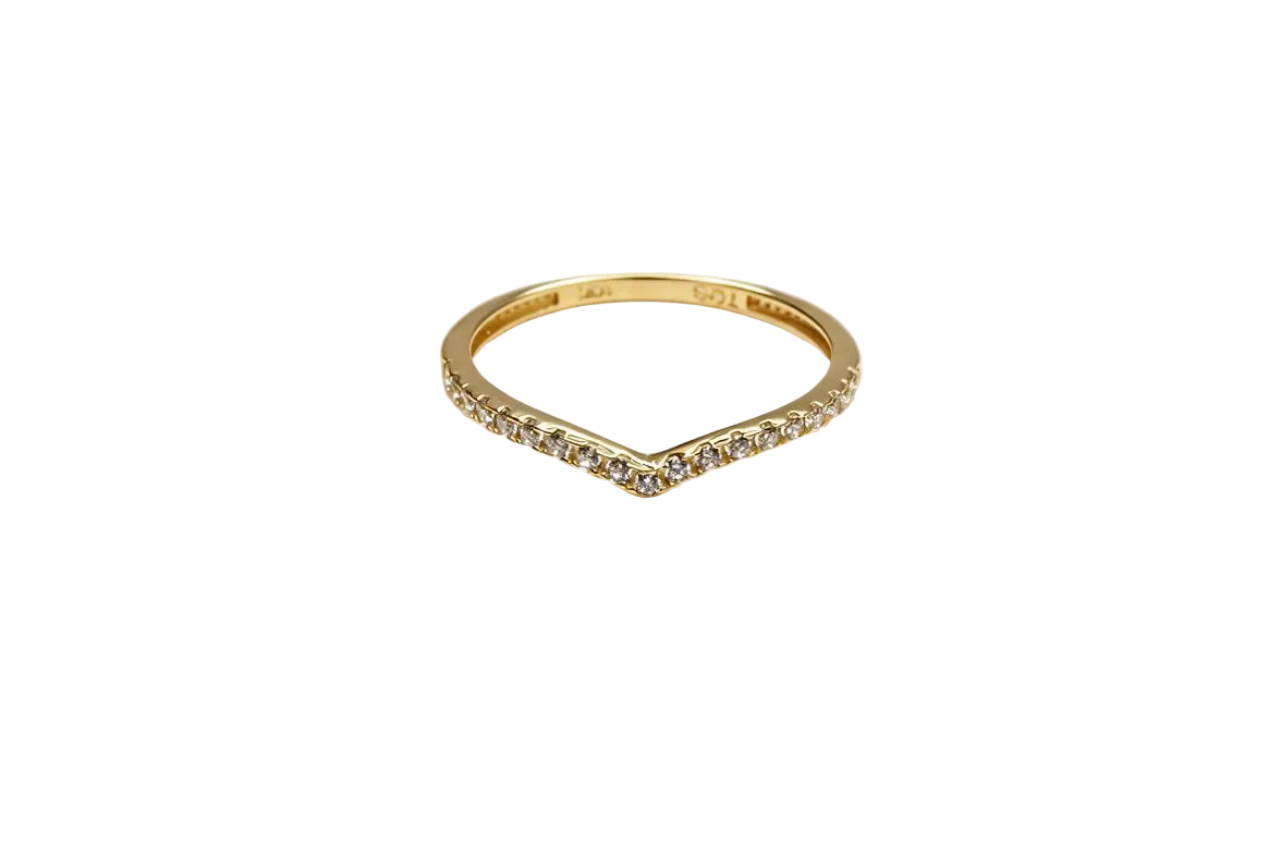 Bague « V » en or