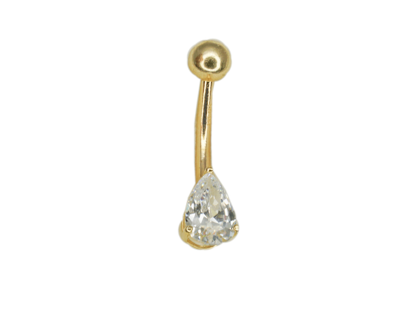 Solitaire Belly Button Gold Stud
