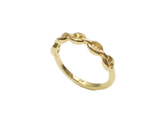 Puffy Link Gold Ring