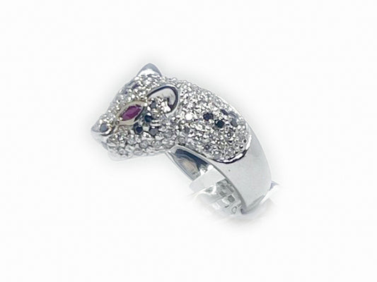 Bague Panthère en Or & Diamants 1.0ct