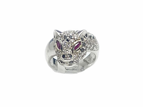 Panther Gold Ring & 1.14ct Diamonds