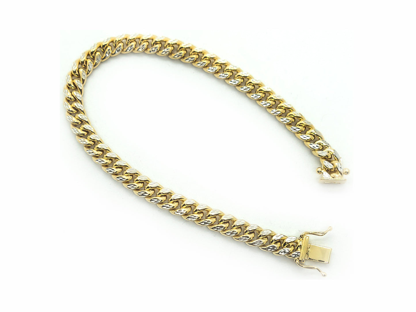 Cuban Link Diamond Cut Bracelet 7mm